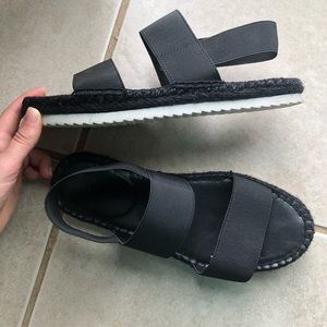 Wide strap espadrilles